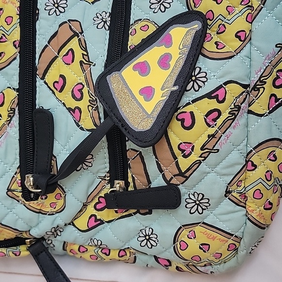 Betsey Johnson Pizza Backpack Back to School Pizza Lover Fun Artists Design - Picture 3 of 6